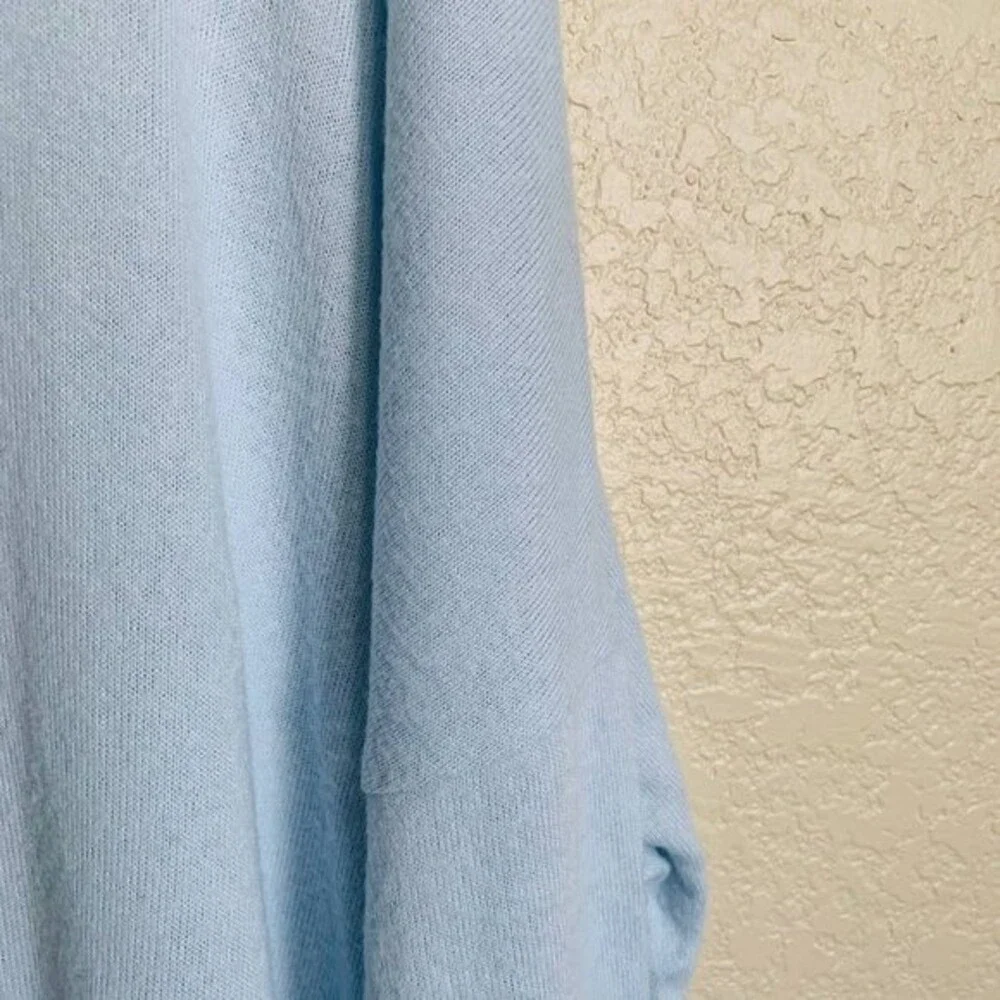 Lucky Brand light blue sweater women  turtleneck long sleeve tunic size M boho - Picture 7 of 9